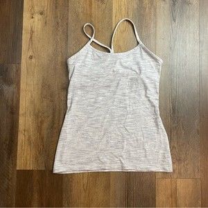 Lululemon Power Y Tank Wee Are From Space Ice Grey Alpine White size 8